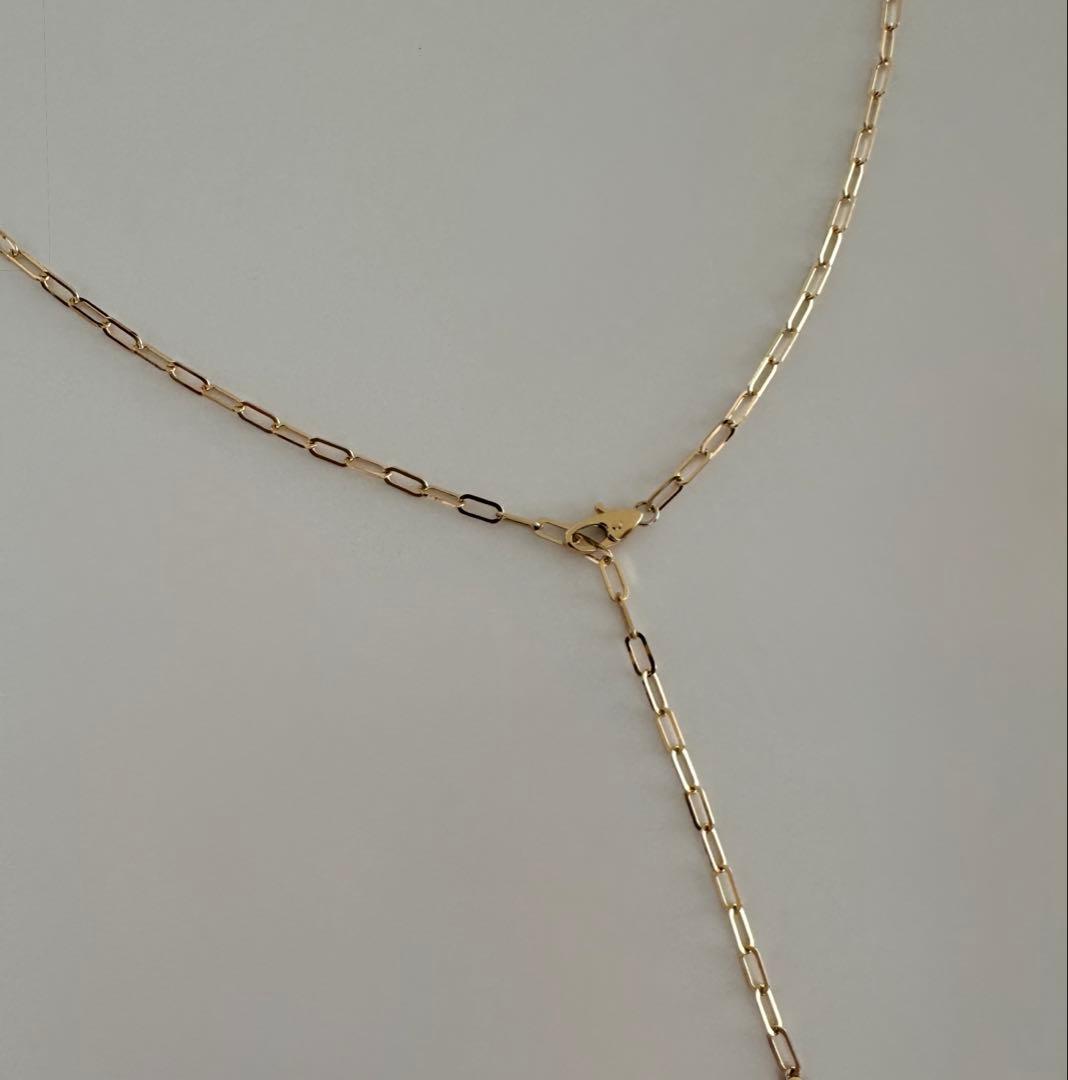 専用K18YG高級クリップチェーンネックレス幅2.7㎜ロブスターフック全長60㎝