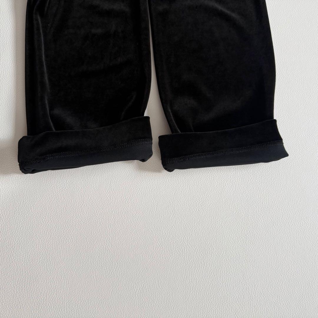 美品✨デイジーリンフォクシー　ロゴ入り　ベロアパーカー　フレアスリーブ　黒　38