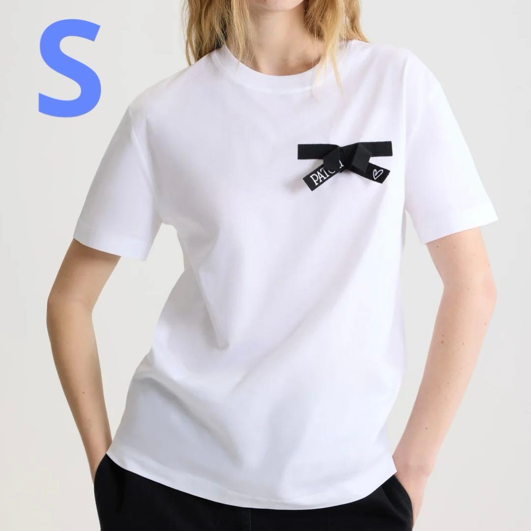 25新作 PATOU オーガニックコットン ボウTシャツ S