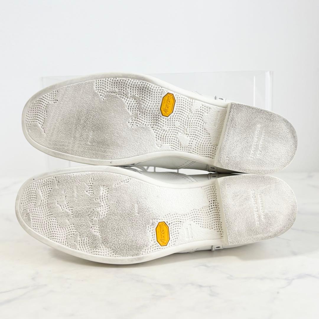 美品 ショセ 37 TR-004 ウイングチップ レザーシューズ ホワイト