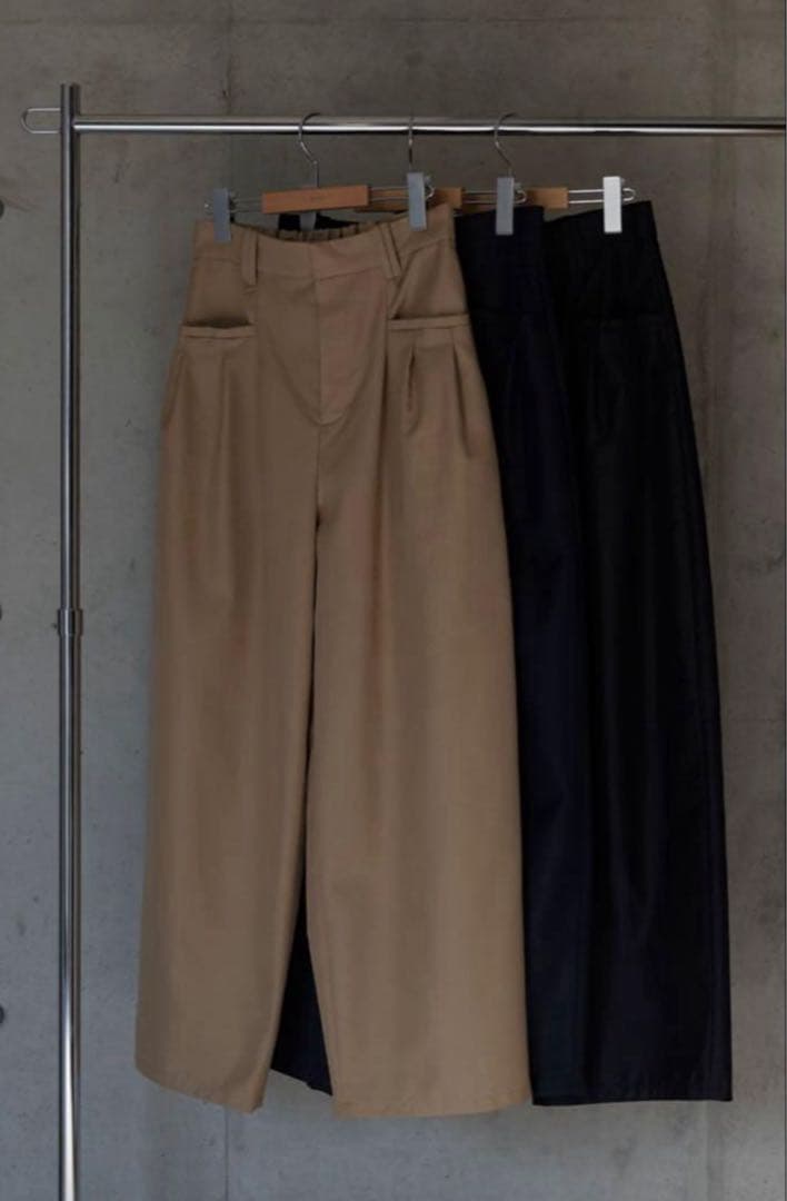 新品未使用タグ付T. japan tuck chino pants-38ベージュ