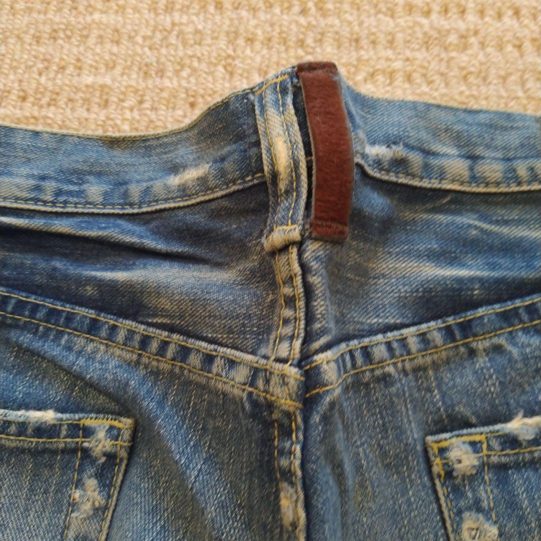 PRPS ダークブルー 34 デニムパンツ ペイント加工　evisu