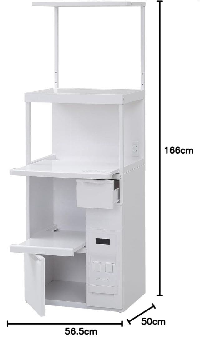 ［廃盤品］エムケーレンジ台 ＳＫＵ−３０６Ｗ 上段棚付(米びつ１２ｋｇ付)