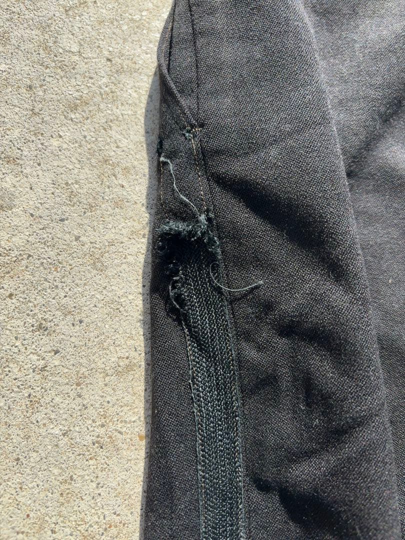 40s vintage スラックス ウール ギャバジン ボタンフライ 着画あり