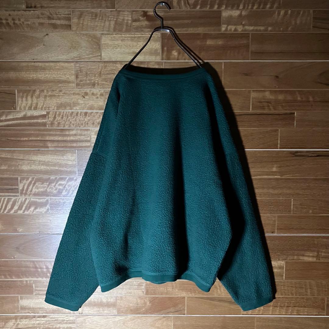 【希少】NIKE ボアスウェット　ゆるダボ　厚手　太アーム　緑　黒　白　XXL