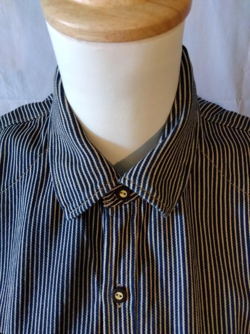 か*ん様 【未使用に近し】45R　ロングワンピース　星3つでサイズL　ストライプ