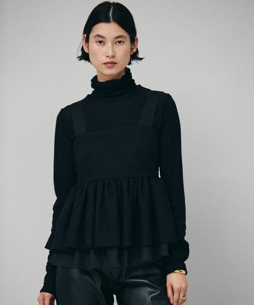 美品　ツイーディビスチェ　ブラック