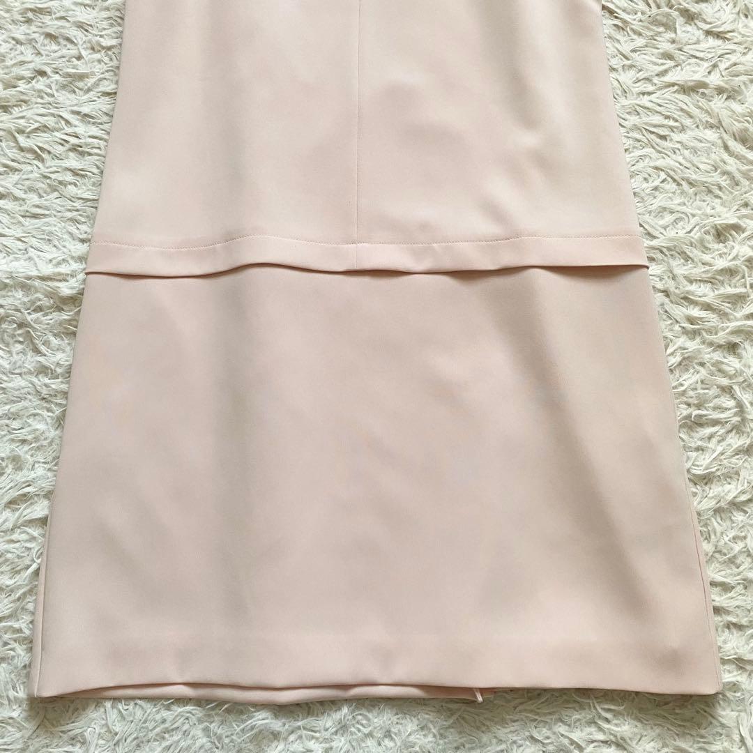 新品■マックスマーラ　フレンチスリーブ　ひざ丈ワンピース　ピンク　大きいサイズ