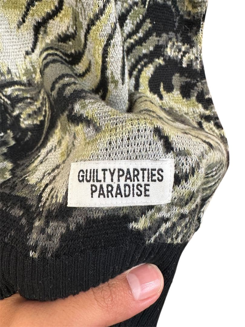 【WACKO MARIA x TIM LEHI】ジャガードニットOlive