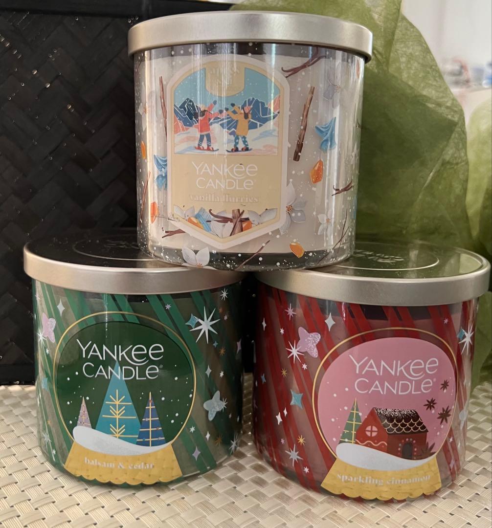 Yankee Candle 3ウィックキャンドル　ウィンターセット3個