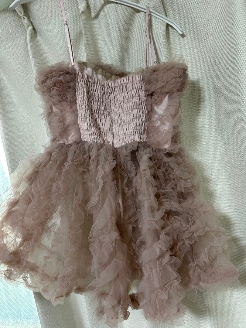 snidel チュール刺繍ベアペプラムTOPS