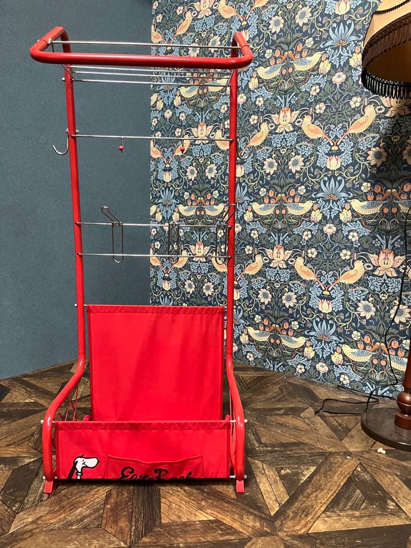 赤 ハンガーラック レトロポップインテリアアンティーク時物 昭和 レトロ