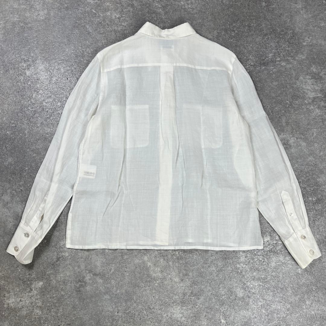 CHANEL シャネル リネンシャツ 長袖 ホワイト