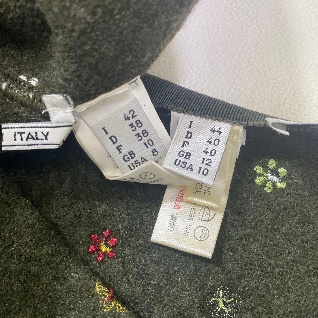 美品　MOSCHINO イタリア製 花柄刺繍 ジャケット スカート セットアップ