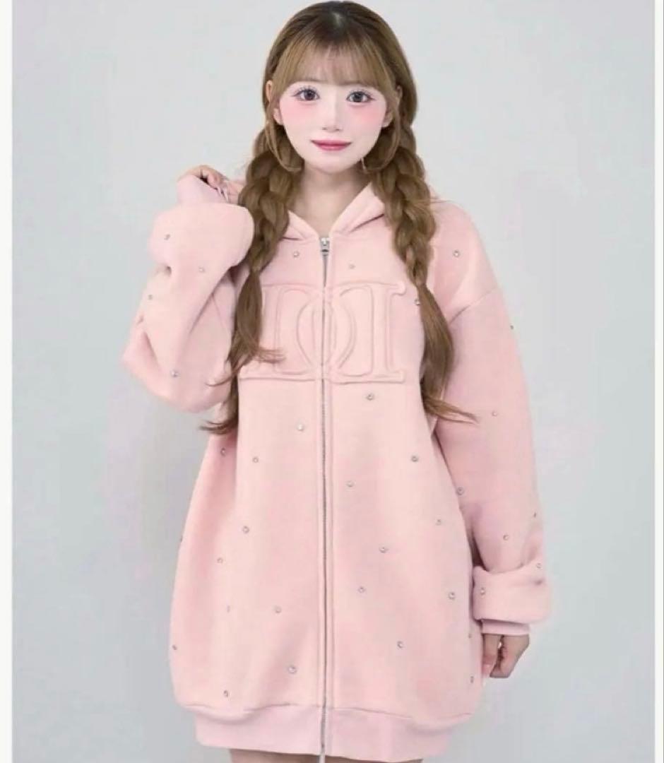 ダーリッチ Darich DDロゴビジュージップパーカー ピンク 格安早い者勝ち