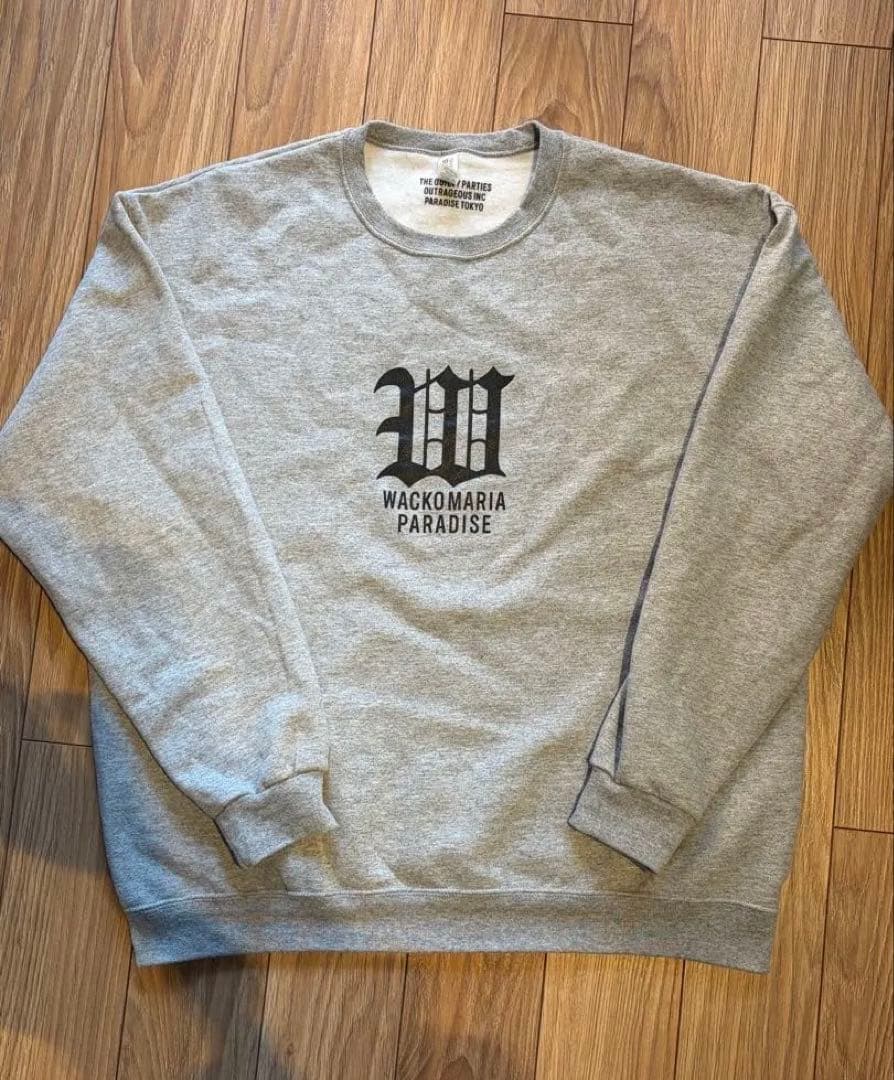 トップス WACKOMARIA CREW NECK SWEAT SHIRT (GRAY)