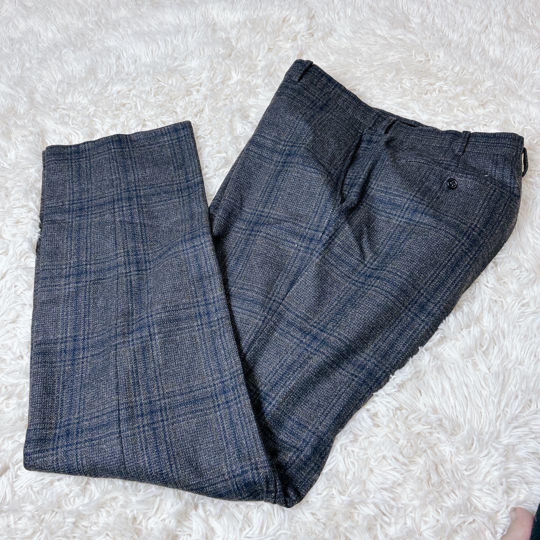 トゥアン様✨Belvest カシミヤ混 セットアップ チェック ブラウン