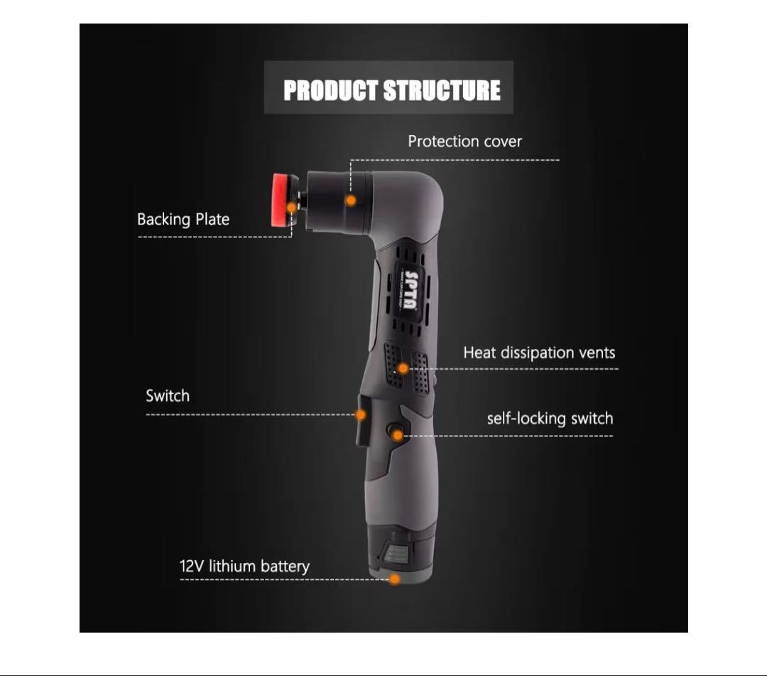 【新品未使用】SPTA コードレス ミニポリッシャー 12V