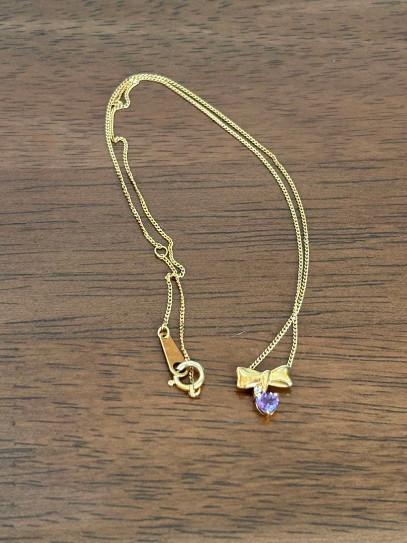 ネックレス　アメジスト　ダイヤ　Ｋ18