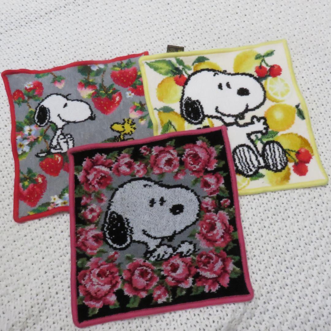 FEILERフェイラー スヌーピー タオルハンカチ ３枚セットused美品