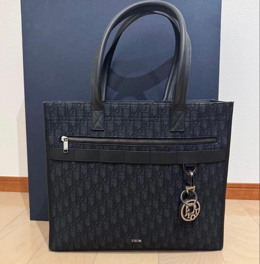 Dior サファリ トートバッグ ロゴ 正規品 ブラック オブリーク