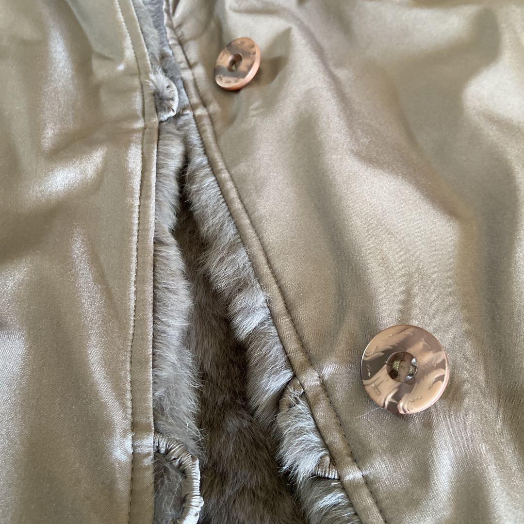 未使用品　レディース　高級レッキス&シルクベスト　グレー　リバーシブル　M