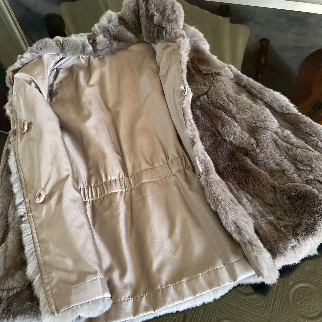 未使用品　レディース　高級レッキス&シルクベスト　グレー　リバーシブル　M