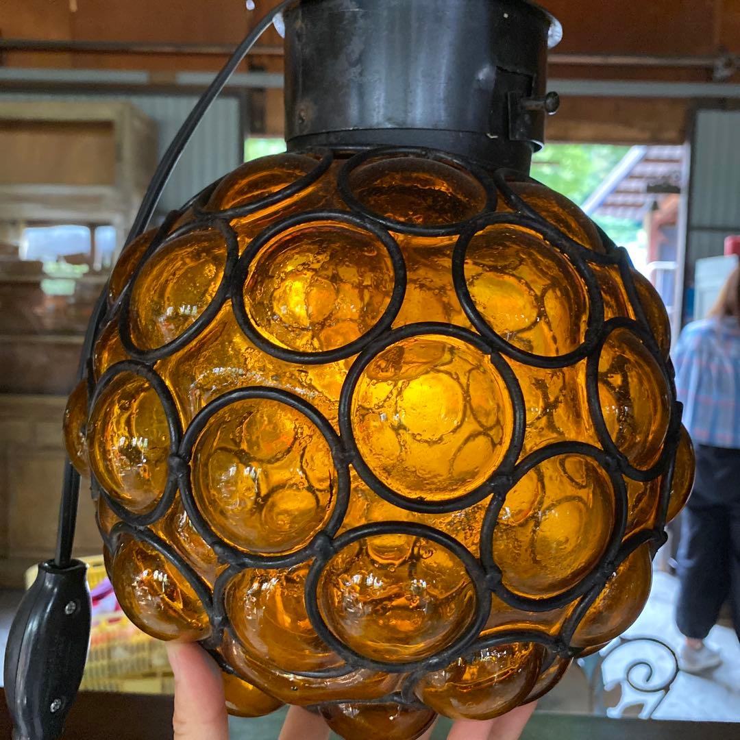 丸い電気　ライト　照明　昭和レトロ　アンティーク