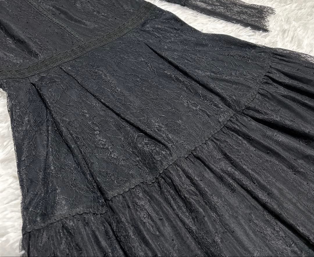 CELFORD チュールレースロングワンピース　松田聖子さん着用　ブラック　36