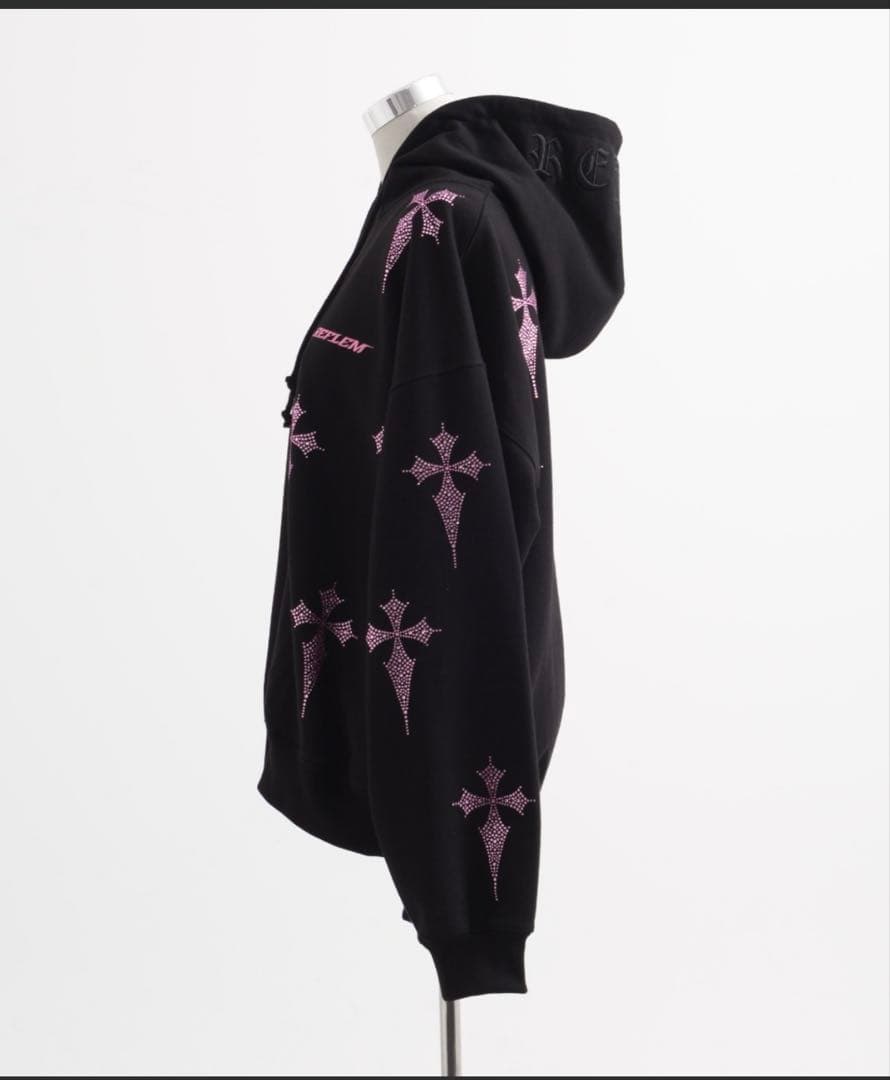 『REFLEM/レフレム』クロス総柄ラインストーンZIPパーカー/上下setup