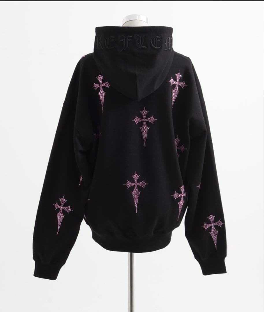 『REFLEM/レフレム』クロス総柄ラインストーンZIPパーカー/上下setup