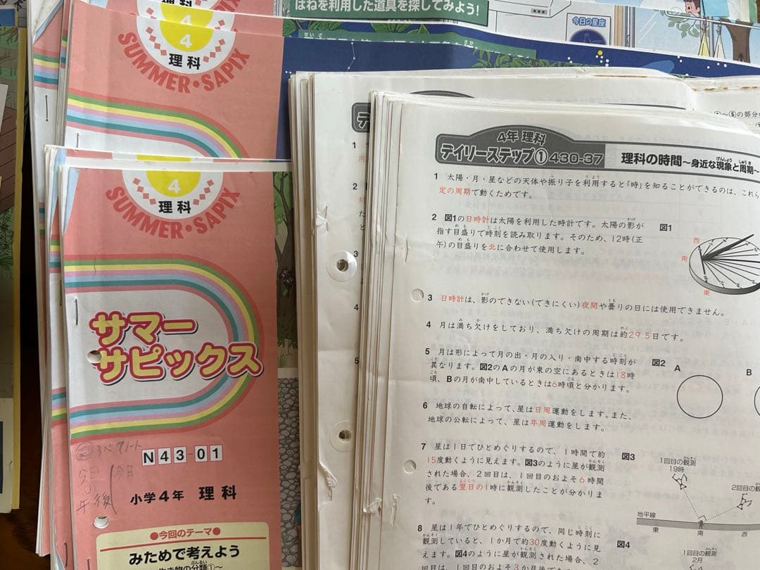SAPIX 4年 理科 一年分 フルセット2015年 デイリースプリングサマー