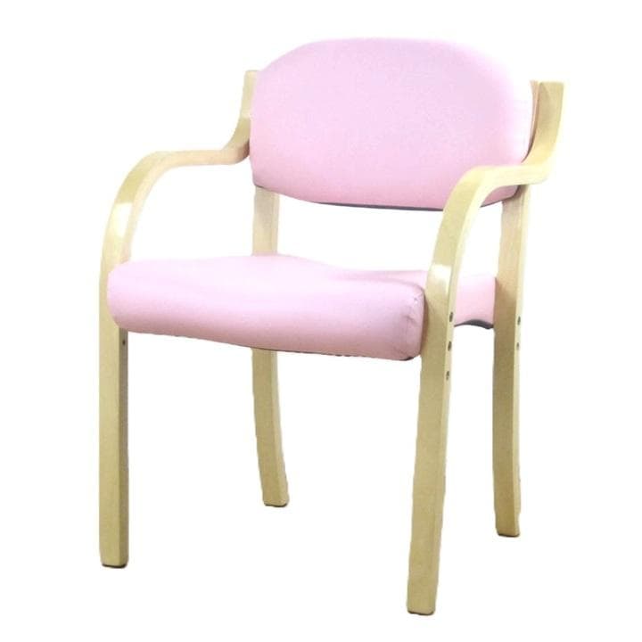 スタッキングチェア ケアー ピンク　座高39・43ｃｍ　掛心地　2脚価格　 小柄