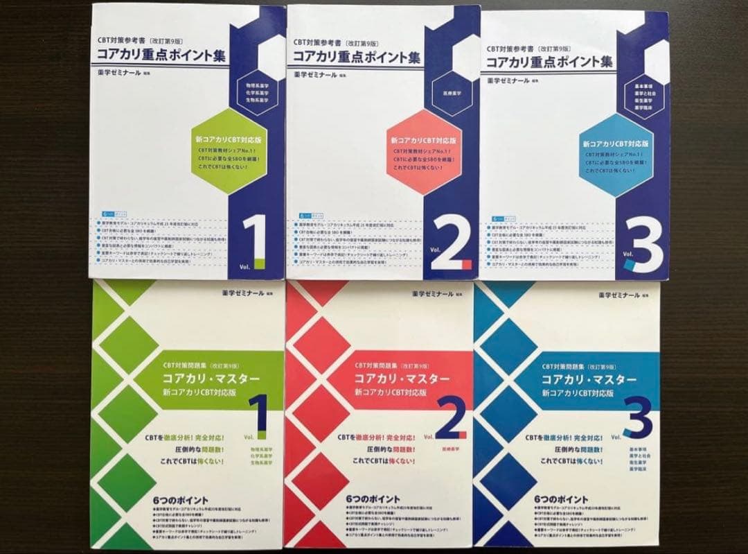 【6冊セット】コアカリ重点ポイント集＋コアカリ・マスター(最新第9版)