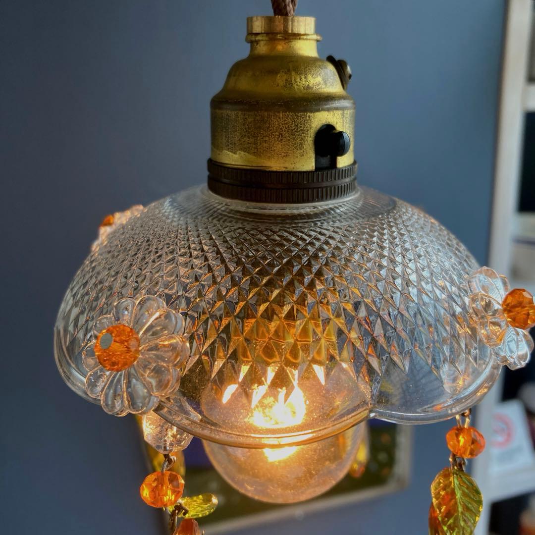 ミニシャンデリア　【果実】　1920年　フランス　ミニシェード　アンティーク