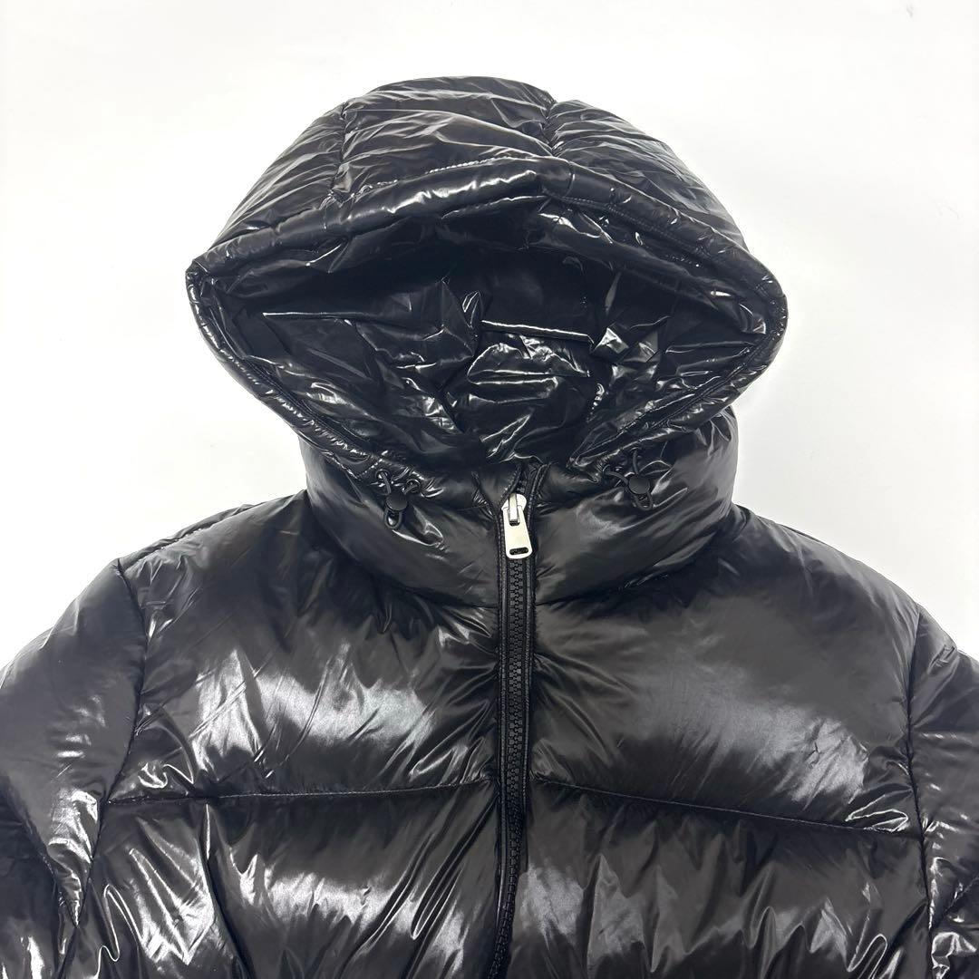 ✨美品✨ザラ 光沢 ダウンジャケット【40】M ブラック Y2K肉厚