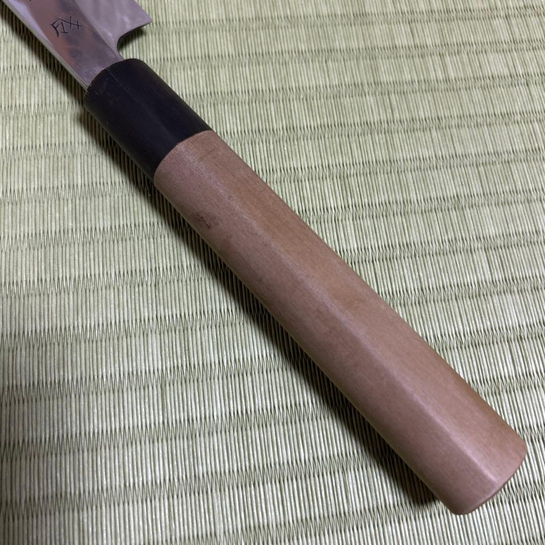 佑成　本焼　柳刃　包丁　和包丁　刃紋　白紙1号　黒水牛柄