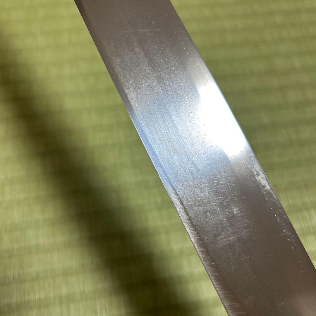 佑成　本焼　柳刃　包丁　和包丁　刃紋　白紙1号　黒水牛柄