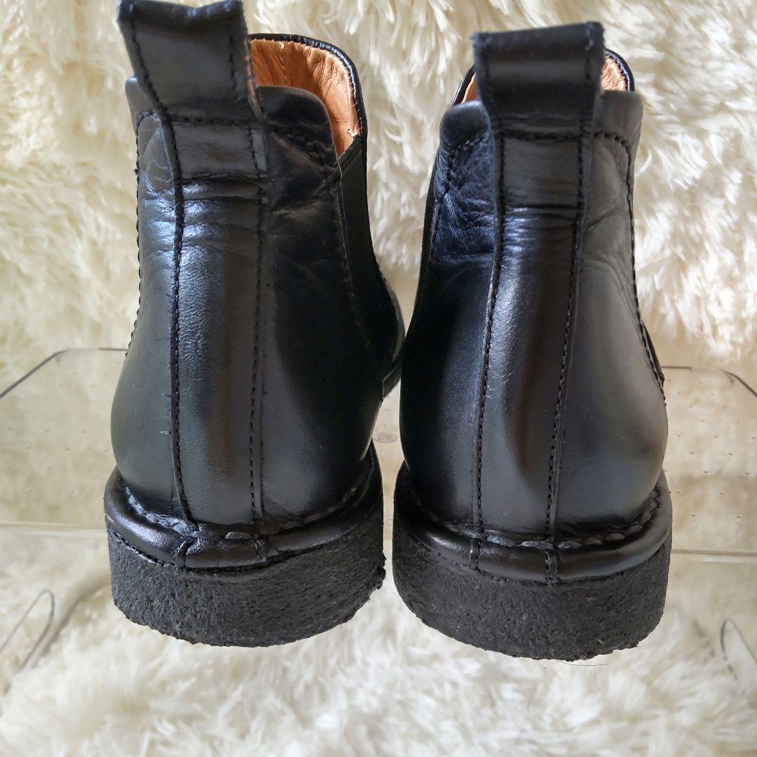 Saya サヤ　プラット製法ブーツ　本革　黒　ブラック　23.5