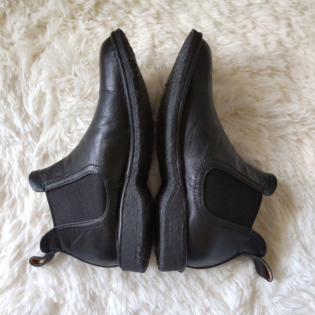 Saya サヤ　プラット製法ブーツ　本革　黒　ブラック　23.5