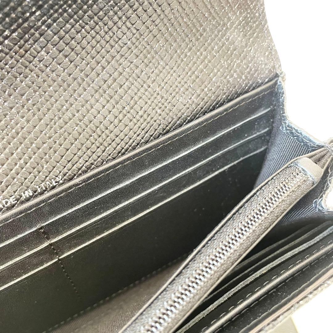 【新品】CHANEL 長財布 マトラッセ キャビアスキン ココマーク ラメ