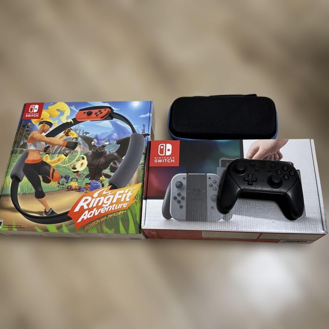 Nintendo Switchグレー、プロコン、リングフィット、SDカード