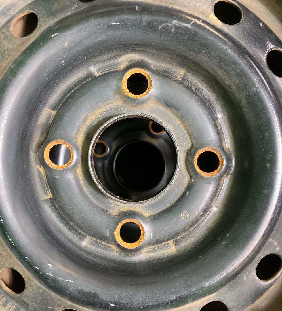 Yokohama 145/80R12 ノーマルタイヤ、鉄ホイール付き4本！