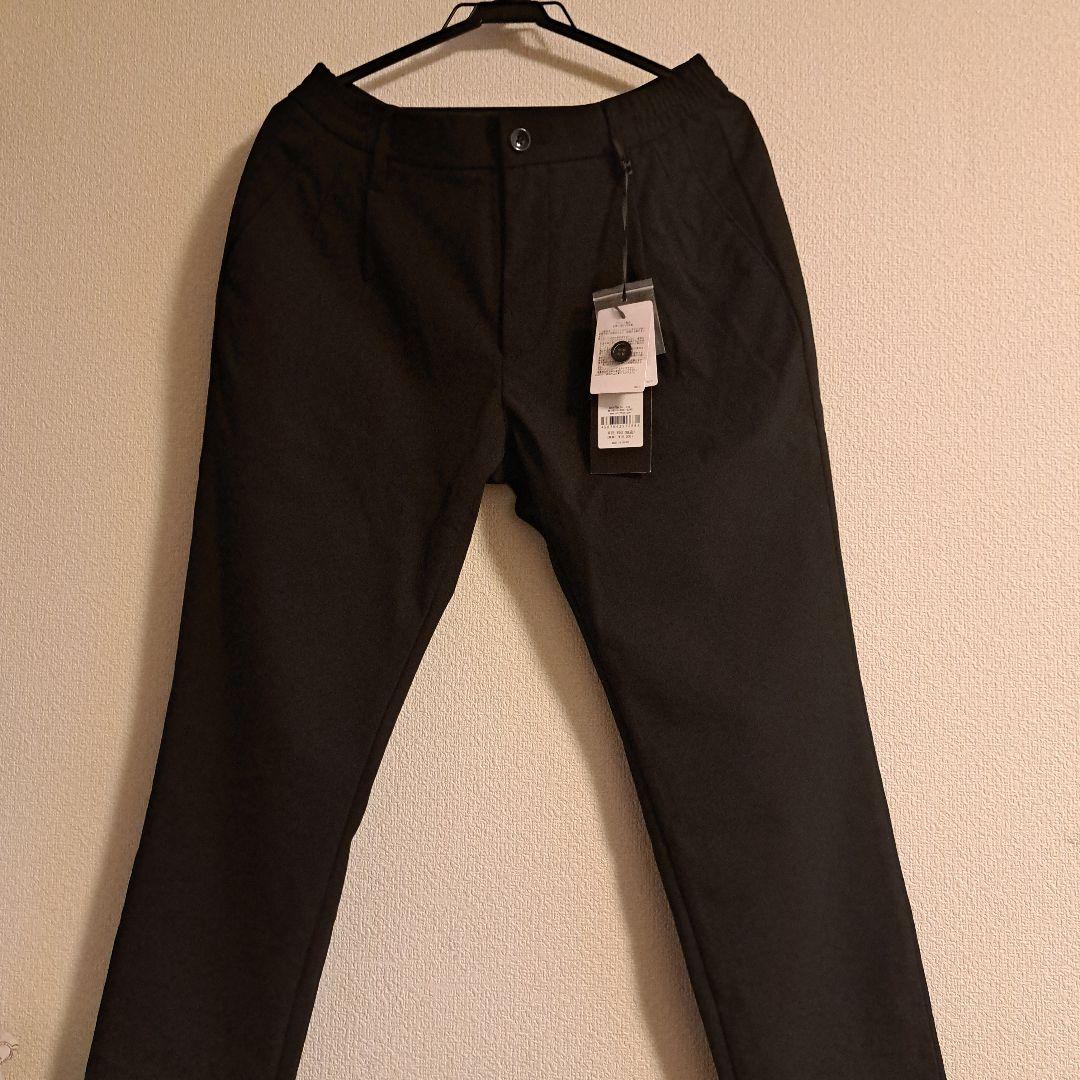 新品！LUXEAKMPLUS 黒 カジュアルパンツ ウエストゴム付き