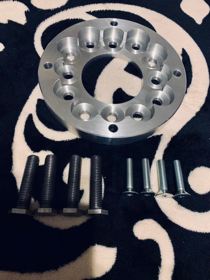 ズーマー　リアハブ変換スペーサー　ハブボルト仕様　マルチPCD 太足化