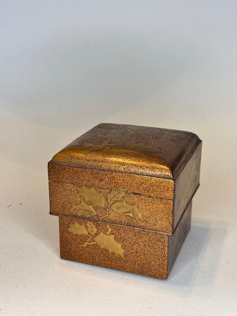 金蒔絵 方箱 時代物 傷有り 漆芸 骨董品