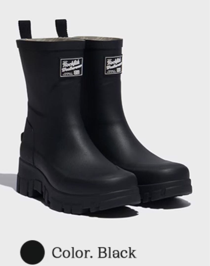 rockfish weatherwear ロックフィッシュ　レインブーツ　黒