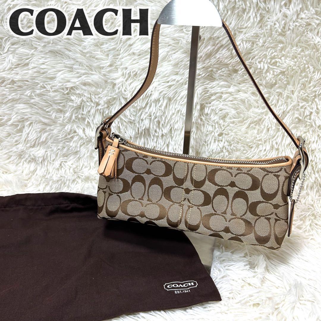 極美品✨COACH シグネチャー　ハンドバッグ　ワンショルダー