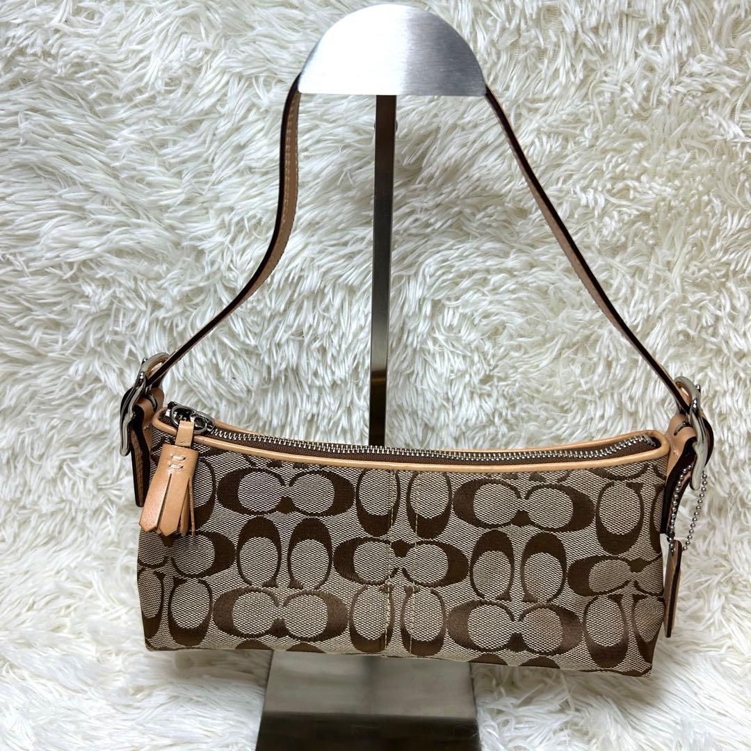 極美品✨COACH シグネチャー　ハンドバッグ　ワンショルダー