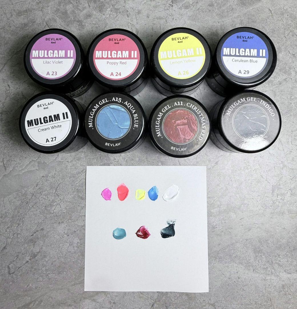 bevlah(ビブラ)ジェル MULGAMGEL 絵の具ジェル8色セット